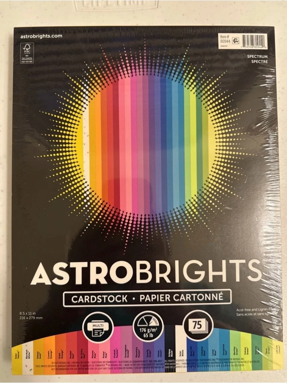 Astrobrights Colored Cardstock, 8.5